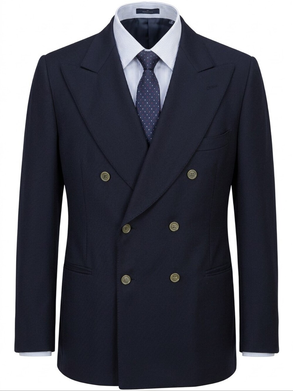 President's Exclusive Line Navy Double-Breasted Virgin Wool Blazer EU 56/US 40